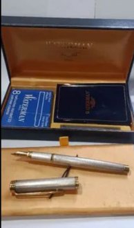 Caneta Tinteiro Waterman Gentleman Silver