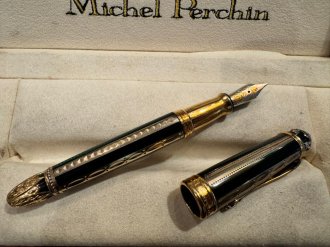 Caneta MIchel Perchin tinteiro 18k