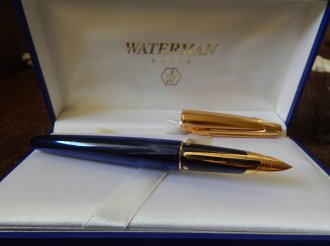 Caneta Waterman Tinteiro Edson Laca Azul