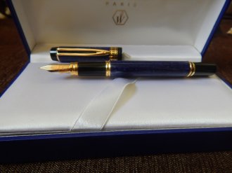Caneta Waterman Tinteiro Le Man Patrician Azul